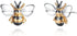 Barzel 18K Gold Plated Enamel Stud with Shimmering Bumble Bee Earrings For Women...