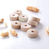 1 inch x 3/8 inch Flat Slab Wooden Toy Wheel, 1/4 inch Hole - Unfinished Blank | 50 Pack...