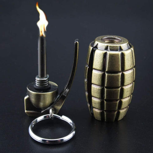 Matchstick Fire Starter - Flint Match Lighter Key Rings, Best Gift Ideas and BBQ Camping Emergency Survival Gear for Men Women, Gold...