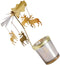 Rotating Candlestick Holder Christmas Carousel Spinning Deer Tea Light Holder Table Decoration (Gold)...