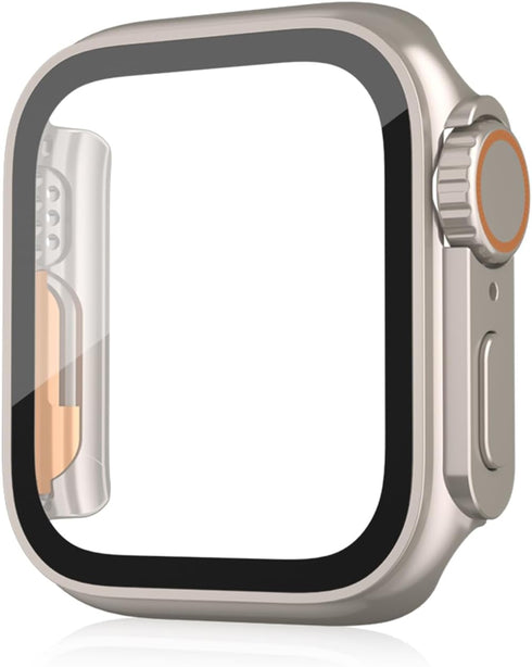 Watch case, for Apple iWatch 78 Waterproof Watch case 45mm Seconds Change 49mm Ultra Waterproof case case (Titanium Gold...
