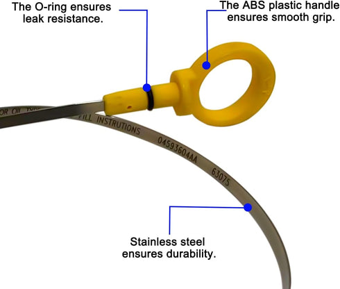 04593604AA Car Oil Dipstick, Stainless Steel Automotive Engine Oil Level Dipstick Fluid Indicator, Vehicle Oil Stick Engine Gauge, Replacement 921...