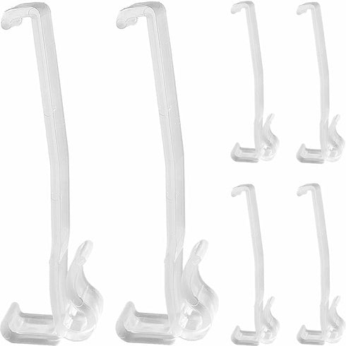 Valance Clips 6pcs 3-1/4'' Window Blinds Hidden Clip Clear Plastic for Horizontal Blinds Valance Retainer Holder...