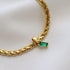 18K Gold Filled Vintage Choker Necklaces for Women Waterproof Gold Choker Necklace Anti Tarnish Gemstone Zircon Rectangle Pendant Necklace...