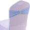 Tvoip 10PCS Chair Cover Stretch Band with Buckle Slider Sashes Bow Wedding Banquet Chair Decoration (Light Blue)...