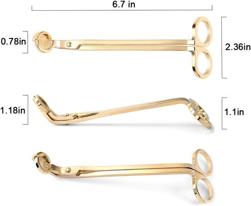 Candle Wick Trimmer Candle Wick Clipper Wick Cutter Scissor, Gold...