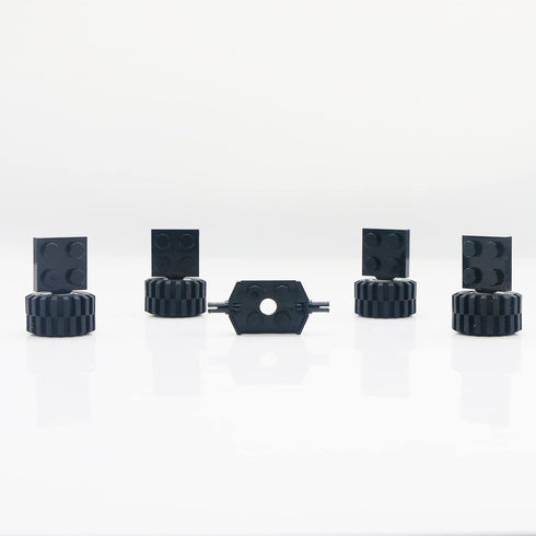 Tires Wheels and Axles Sets - 56 Pieces Brick Accessories Basic Classic Building Block Toys,Car Truck Wheels Parts...