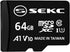 64GB microSDXC Memory Card with SD Adapter UHS-I U1 A1 V10 Full HD 4K Ultra HD (SV10A164)...