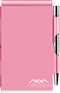 Metal Pocket Notebook, Small Pocket Notepad Aluminum Note Case with Mini Metal Pen and 60-Page Sheets (Fuchsia)...