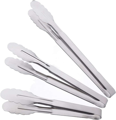 Florian Multi Proposal Tongs Quaity High Strength Stainless Steel, Bounds Spring, Smooth Edge for Food, BBQ, Bulgogi, Cooking, Outdoor, Samgyeobsa...