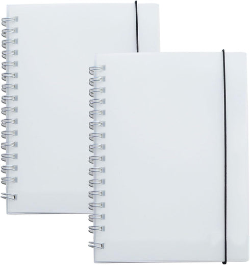 Yansanido 2 Pcs A6 Clear Graph Paper Hardcover Spiral Notebooks Journals Planner 5.7 Inch x 4.1 Inch 160 Pages (80 Sheets) Thick Paper (Grid 2 Pcs...