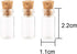 lasenersm 10Pcs/1ML Empty Sample Glass Bottles Jars Vials Case Container with Cork Stoppers for Message Weddings Wish Jewelry Party Favors,Transpa...