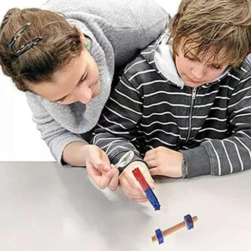 Physics Science Magnets Kit for Education Science Experiment Tools Icluding Bar/Ring/Horseshoe/Compass Magnets...