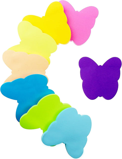 Sticky Notes, 560 Sheets 3 × 3 Inches Butterfly Shape Self Sticky Notes Pad, Colour Sticky Notes, Bright Colors Self-Stick Pads for Home Office No...