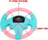 Rosvola Toy Steering Wheel, Steering Wheel Tool, Copilot Steering Wheel Tool, Easy Operation Portable Toddler Girls Boys Children for Kids (Pink B...
