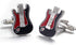 Guitar Bass Pair Red Cufflinks...