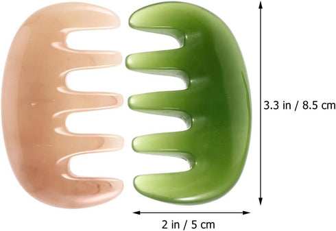 2pcs Scalp Massage Comb Massage Tools Wooden Massage Tool Massage Scraper Resin guasha Board spa Scratcher Scalp Massagers Resin Beeswax Massager ...