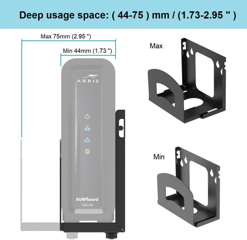 Cable Box Mount and Adjustable Wall Mount for Small Wide Devices, Like Streaming Media Devices, DVD Players and Boxes?CableBoxM...