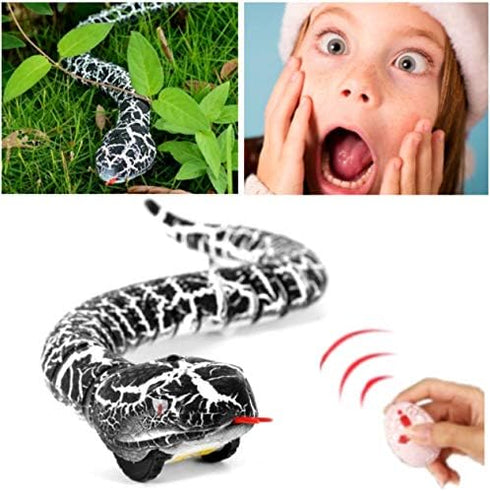 Liberty Imports 16 Inch Remote Control Rattle Snake Toy, Realistic Reptile Robot with Egg Shaped Infrared Receiver, RC Snake Prank Toy Ideal Gift ...