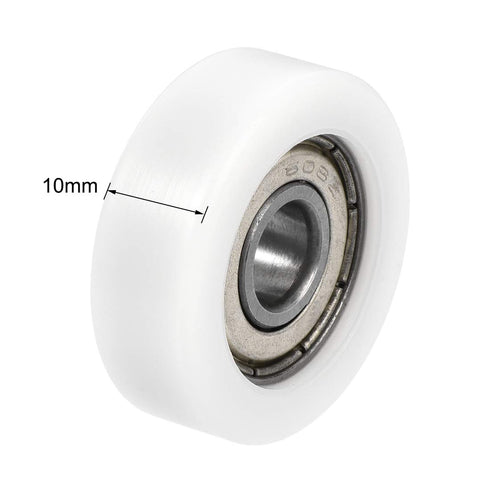 uxcell 608ZZ Ball Bearing Guide Pulley Roller Round Wheel 8x30x10mm Double Metal Shielded (GCr15) Chrome Steel Bearings 4pcs...