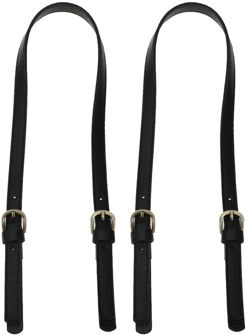 Semetall PU Leather Purse Handles 2 Pcs 65cm to 71cm Adjustable Shoulder Strap Black Purse Straps, Shoulder Strap Replacement for Crossbody...