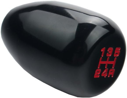 DEWHEL 5 Speed Manual Shift Knob M10x1.25 Screw On Aluminum for Nissan Mazda Mitsubishi (Black)...