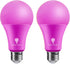 2 Pack BlueX LED A21 Pink Light Bulbs - 15W (120Watt Equivalent) - E26 Base Pink LED Pink Bulb, Party Decoration, Porch, Home Lighting, Holiday Li...