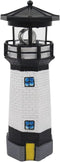 Solar Lighthouse Outdoor Solar Rotating LED Lighthouse Light Waterproof Lighthouse Statue Decorative LED Rotating Lamp for Garden Landscape Outsid...