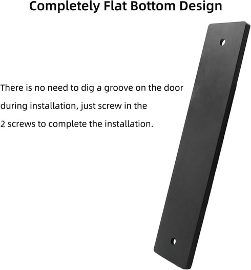 7 Inch Flush Pull, Rectangular Finger Flush Pulls Recessed Barn Door Handle Sliding Door Handles for Pocket Door, Gates, Garages, Sheds (Matte Bla...