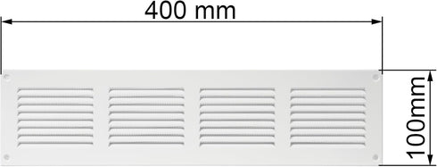 Vent Systems 16'' x 4'' Inch White Air Vent Cover Metal Air Return Grill with Built in Pest Guard Screen HVAC Vent Cover for Home Improvement Vent...