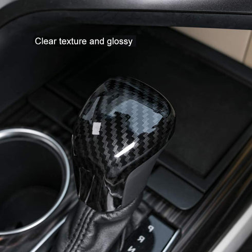 Unifizz Car Accessories Sporty Auto Gear Shift Knob Cover Trim Protector Cap Carbon Fiber Style Camry 2018-2023 for T-OYO-ta Corolla Avalon 2019-2...