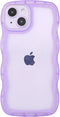 for iPhone 14 Case, Cute Kawaii Curly Wave Frame Shape Soft TPU Silicone Phone Case with iPhone 14, Shockproof Protective Phone Cover for Women Gi...
