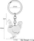 Chicken Keychain Stainless Steel Chicken Keyring Gifts for Women Purse Car Key Charms...