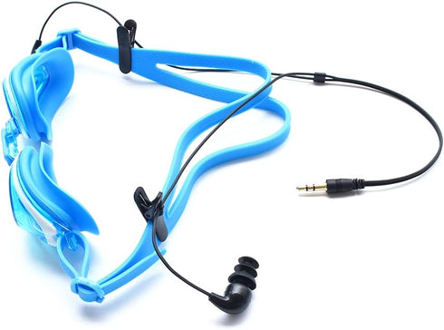 Short Cord Waterproof Earbuds for Swimming, Easy Flip Turns and Not Falling Off, Wired 3.5 mm Jack 15-inch Cord Length, Underwater Headphones for ...
