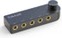 Cubilux Bidirectional 4-Channel 6.35mm Audio Selector, 1x TRS to 4X TRS Stereo 4-Port 1/4” Quarter Inch AUX Switch Box for Speaker, Headphones, Su...