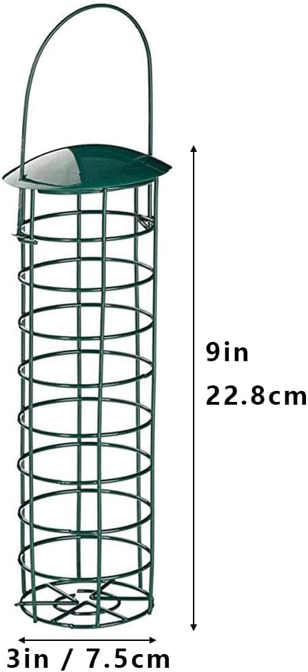 Suet Ball Bird Feeder Outdoor Hanging Metal Wire Wild Bird Feeder Fat Ball Food Feeder (2)...