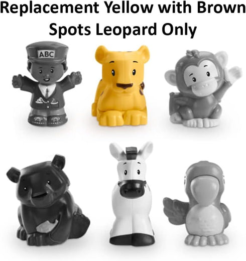 Replacement Part for Fisher-Price Little People Big ABC Animal Train Playset - HCL79 ~ Replacement Yellow with Brown Spots Leopard...