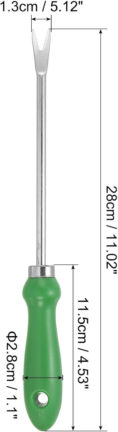 PATIKIL Weed Puller Tool, 2 Pack Stainless Steel Patio Gardening Tool Hand Weeding Digging Tool for Garden/Lawn Yard, Green...