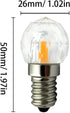 E14 2W LED Bulb Mini Globe Crystal Light (20W Equivalent) E14 Candle Base Chandeliers Light Glass Cob Decorative Light for Home Lighting Ceiling F...