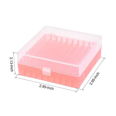 YOKIVE Freezer Tube Box, PP Lockable Holder Rack for 1.5/1.8/2ml Centrifuge Tubes, Fixed Sample Tube, Great for Scientific Institutes (100 Places,...