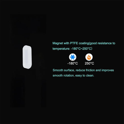 MECCANIXITY Magnetic Stirrer Mixer Stir Bar Rod 15mm(0.59") x5mm Cylinder Shape PTFE Coating Magnet White for Laboratory 6Pcs...