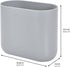 iDesign Cade Oval Slim Trash, Compact Waste Basket Garbage Can for Bathroom, Bedroom, Home Office, Dorm, College, Matte Gray...