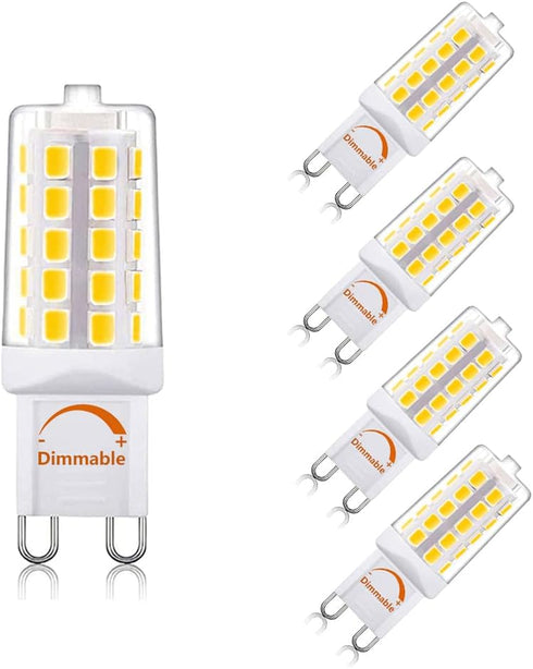 G9 led Bulb Dimmable 4W Natural Daylight White 4000K,Equivalent to 40W Halogen Light, 450Lm 120V AC CRI> 85,No Strobe, Ceramic Bi Pin Base, G9 Bul...