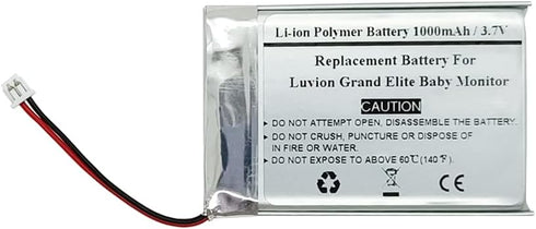 1000mAh 3.7V Replacement Battery for Luvion Grand Elite Baby Monitor, PL503450...