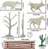 BMC CTS Desert Western Ranch - 15pc Plastic Figure Playset Diorama Accessories...