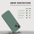 Compatible with iPhone Cover 13 Case Silicone with Screen Protector - Green...