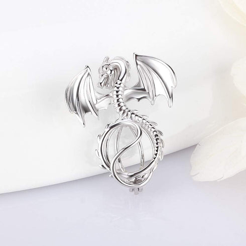 Dragon Cage Pendants for Pearl Jewelry Making Sterling Silver, Design Pearl Cage Pendants for Women...