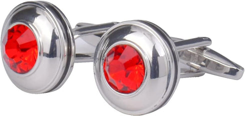 Mens classic cufflinks business wedding shirts gifts (red)...