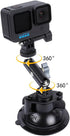 Suction Cup Mount for Insta360 One X4 X3 X2 Go3, Car Windshield Window Sunroof Mount with Phone Holder Adapter Compatible with GoPro Hero 12 11 10...
