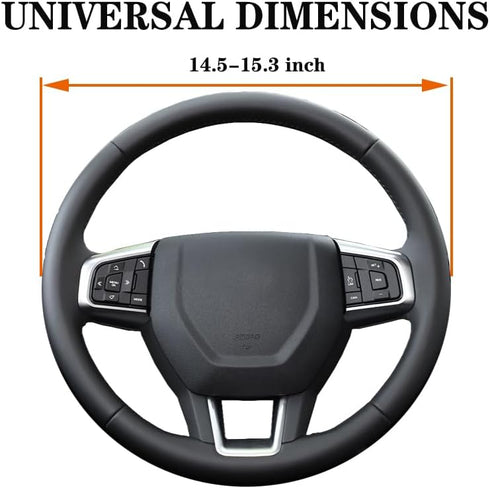 Tri-Color 3 Color Logo Steering Wheel Cover, Elastic Steering Wheel Cover Protector Anti-Slip Durable Universal 15 Inch Compatible with Toyota Veh...